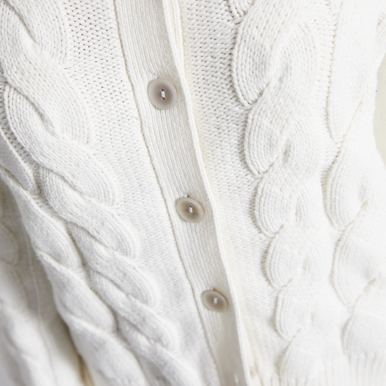 Cable knit cardigan "Viveka" Off white